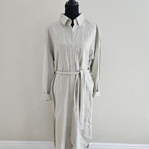 Banana Republic Linen Long Sleeve Dress